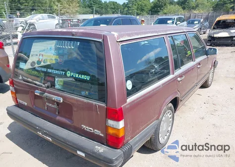 1989 Volvo 740 Gl из США, поврежденный, VIN YV1FX8858K1235452